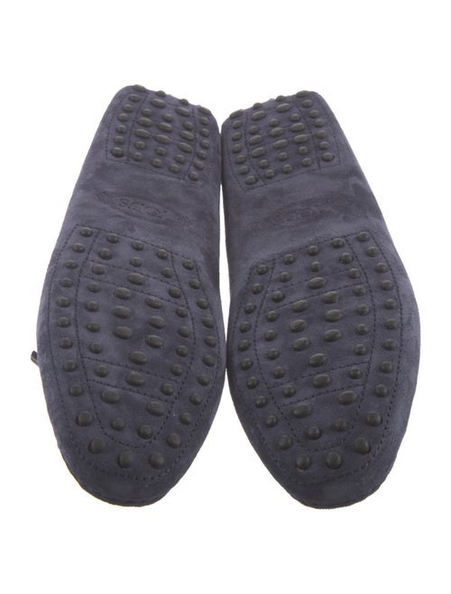 Tod's Suede Bow Accents Loafers