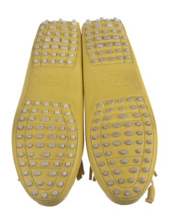 Tod's Leather Bow Accents Loafers