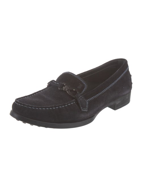 Tod's Horsebit Accent Suede Loafers