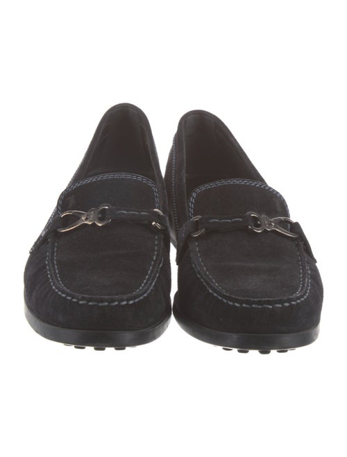 Tod's Horsebit Accent Suede Loafers