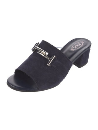 Tod's Suede Printed Slides
