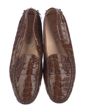 Tod's Crocodile Printed Loafers