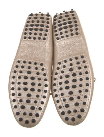 Tod's Leather Bow Accents Loafers