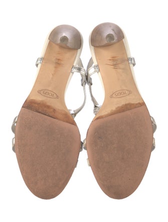 Tod's Leather T-Strap Sandals