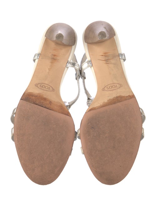 Tod's Leather T-Strap Sandals