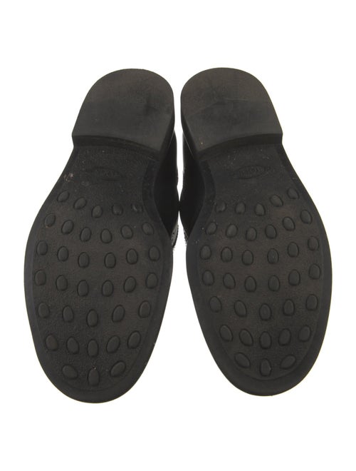 Tod's Leather Lasercut Accents Lace-Up Boots