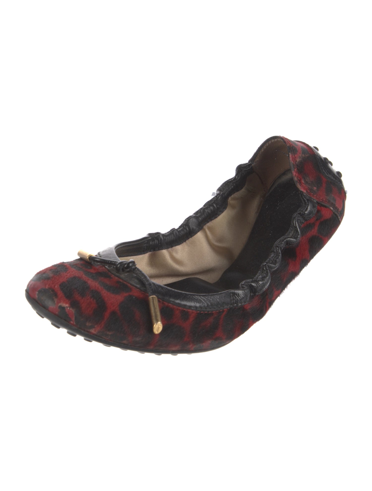 Tod's Leather Printed Ballet Flats