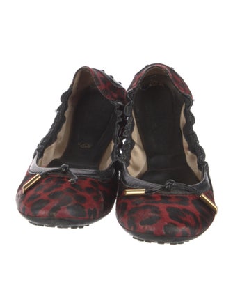 Tod's Leather Printed Ballet Flats