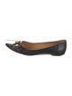 Tod's Leather Chain-Link Accents Ballet Flats
