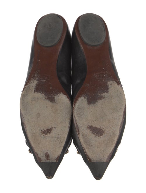 Tod's Leather Chain-Link Accents Ballet Flats