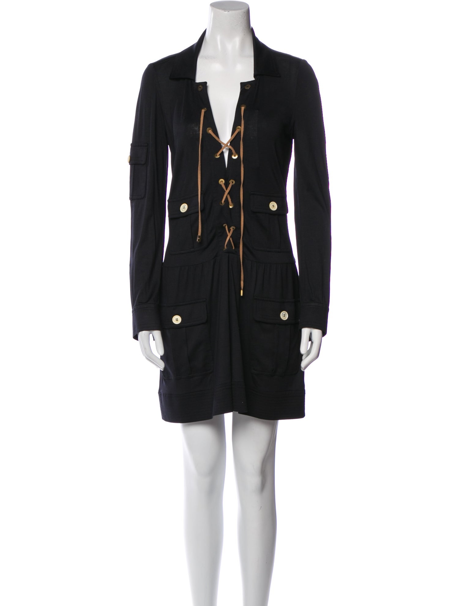 Tod's V-Neck Mini Dress