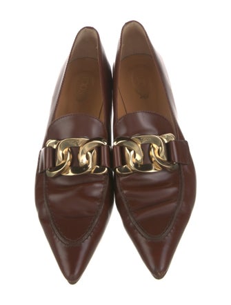 Tod's Leather Chain-Link Accents Pumps