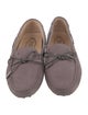 Tod's Suede Bow Accents Loafers