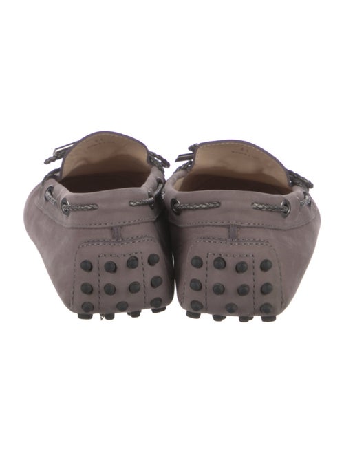 Tod's Suede Bow Accents Loafers