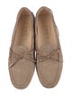 Tod's Suede Bow Accents Loafers