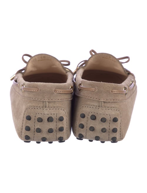 Tod's Suede Bow Accents Loafers