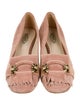 Tod's Suede Fringe Trim Accent Pumps