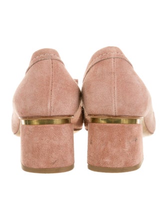 Tod's Suede Fringe Trim Accent Pumps