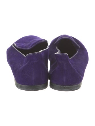 Tod's Suede Leather Trim Embellishment Loafers