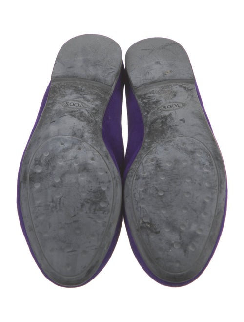 Tod's Suede Leather Trim Embellishment Loafers