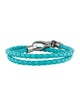 Tod's Braided Leather Double Wrap Beacelet