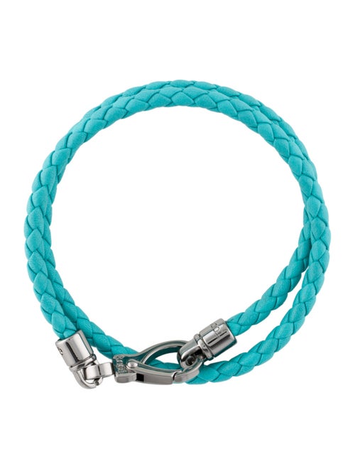 Tod's Braided Leather Double Wrap Beacelet