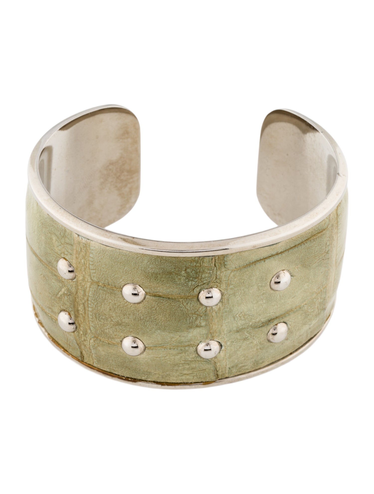 Tod's Leather Studded Cuff Bracelet