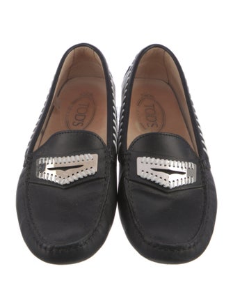 Tod's Leather Whipstitch Trim Loafers