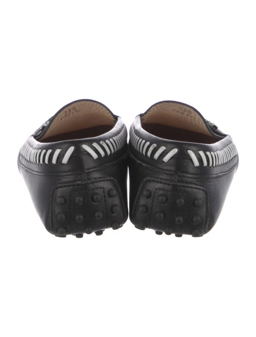 Tod's Leather Whipstitch Trim Loafers