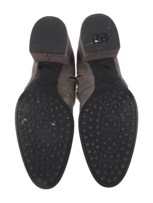 Tod's Suede Leather Trim Embellishment Boots