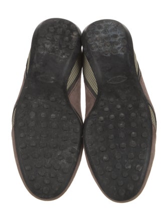 Tod's Suede Colorblock Pattern Flats