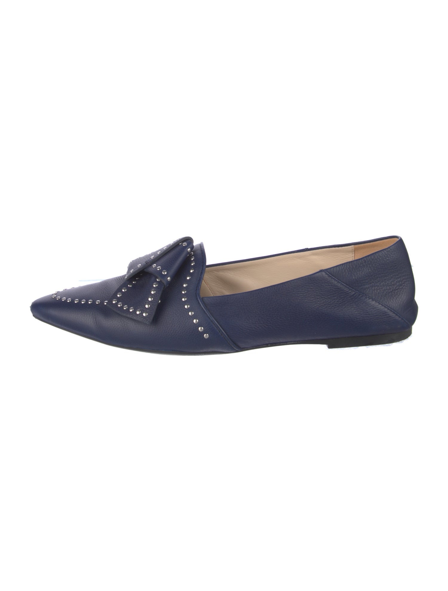 Tod's Leather Bow Accents Loafers