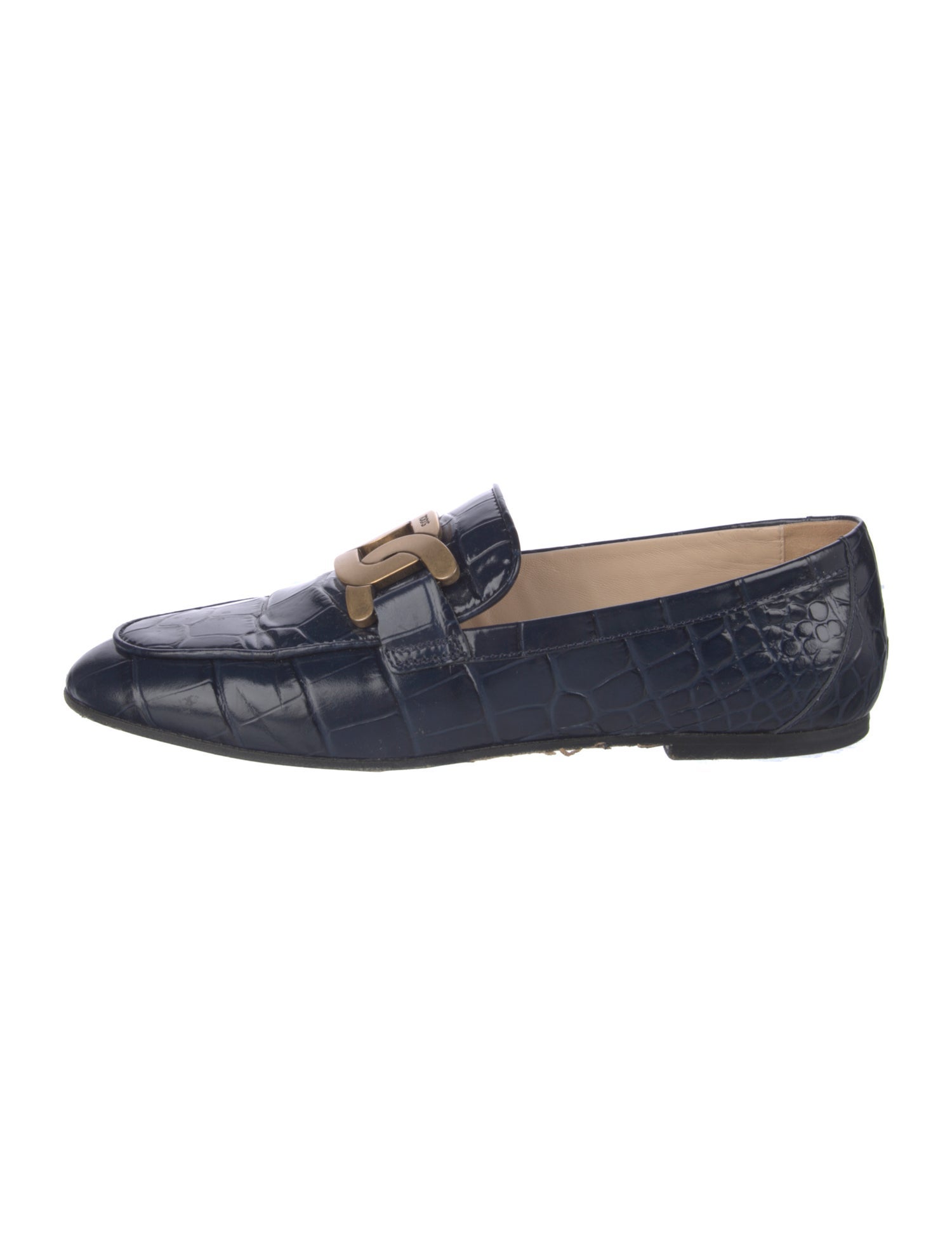 Tod's Embossed Leather Loafers