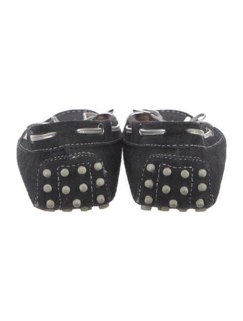 Tod's Suede Bow Accents Loafers