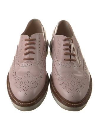 Tod's Patent Leather Lasercut Accents Oxfords