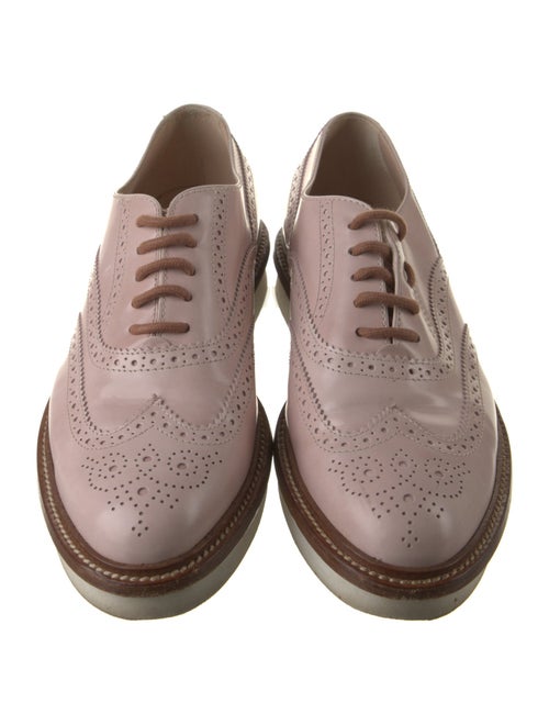 Tod's Patent Leather Lasercut Accents Oxfords