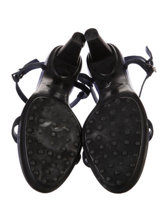 Tod's Suede T-Strap Sandals