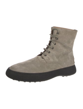 Tod's Suede Lace-Up Boots