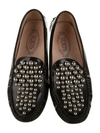 Tod's Patent Leather Studded Accents Loafers