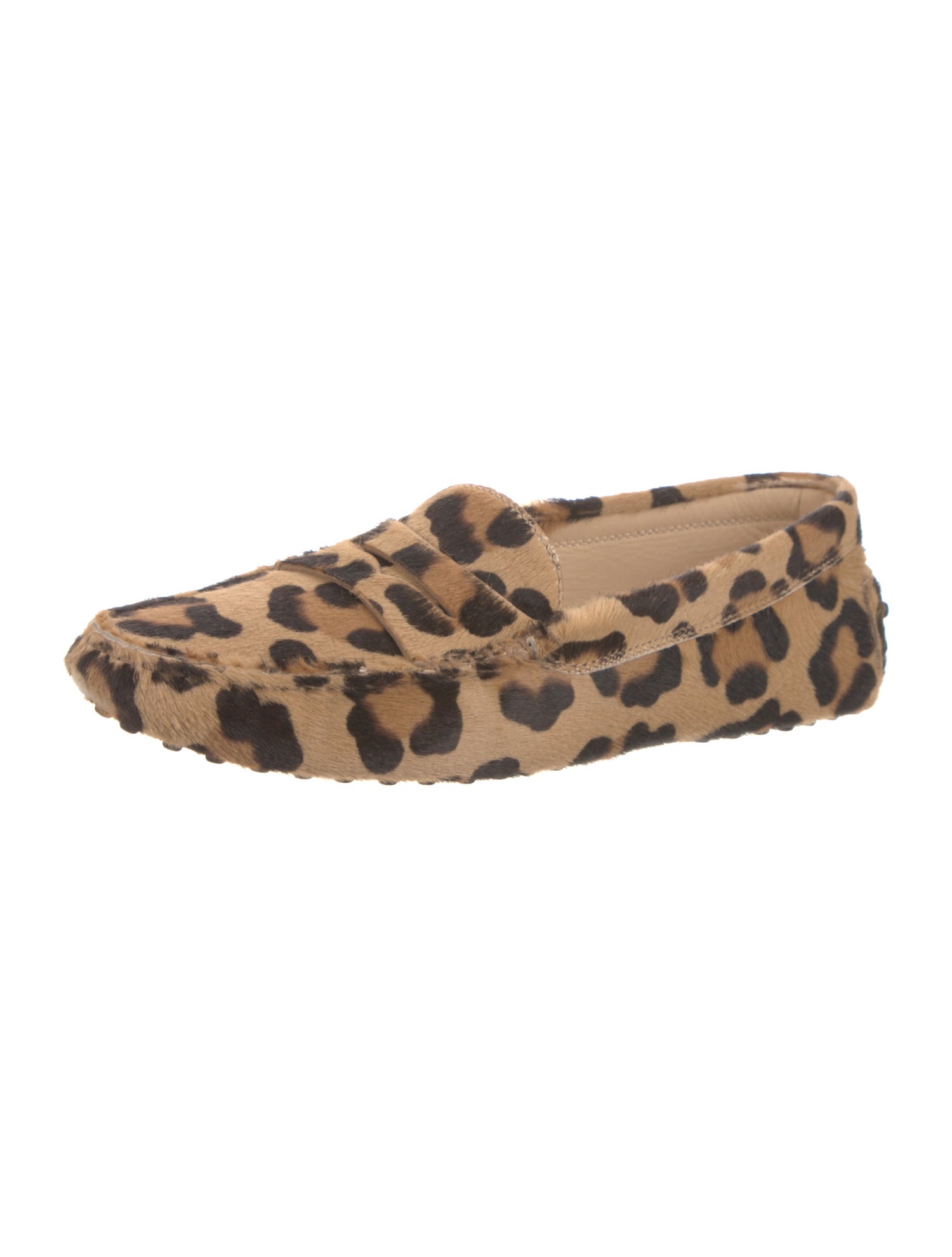 Tod's Ponyhair Animal Print Loafers