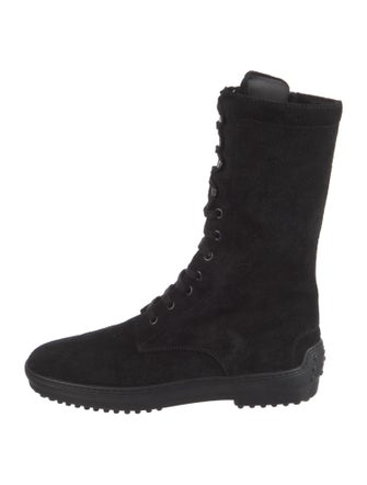Tod's Suede Lace-Up Boots