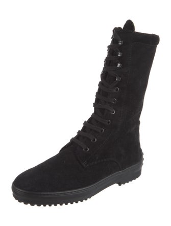 Tod's Suede Lace-Up Boots