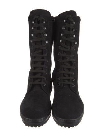 Tod's Suede Lace-Up Boots
