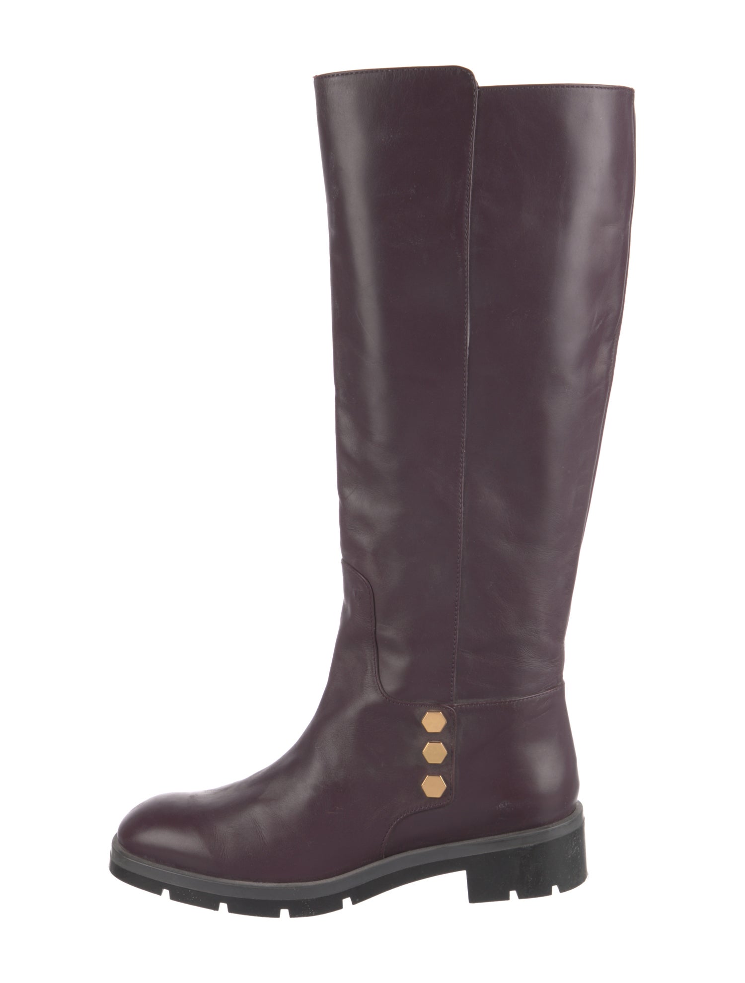 Tod's Leather Studded Accents Riding Boots