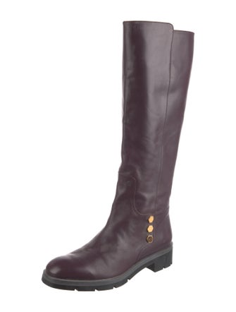 Tod's Leather Studded Accents Riding Boots