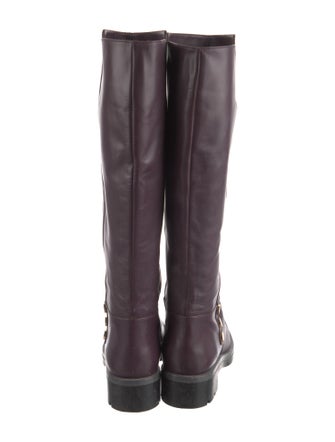 Tod's Leather Studded Accents Riding Boots