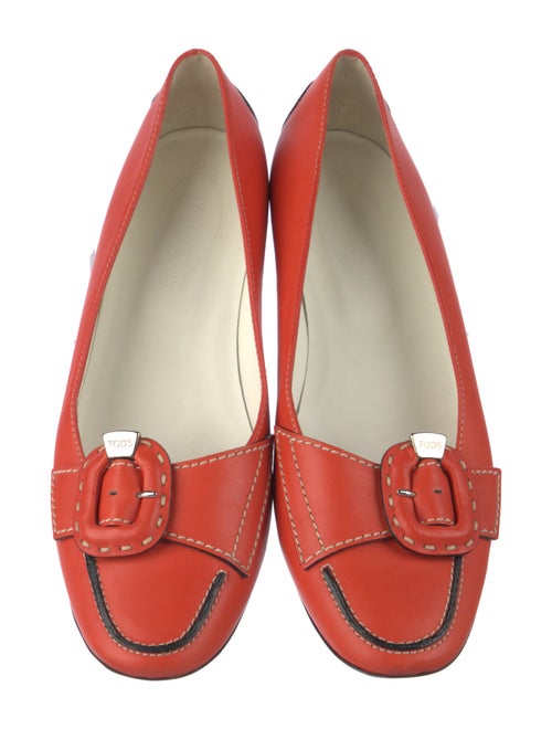 Tod's Leather Whipstitch Trim Flats
