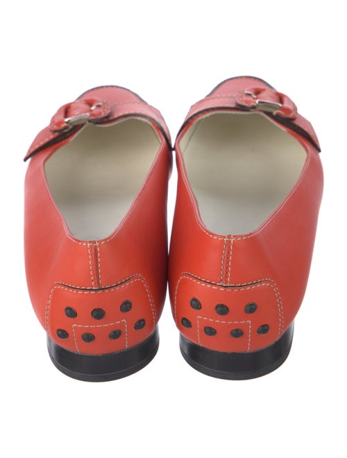 Tod's Leather Whipstitch Trim Flats