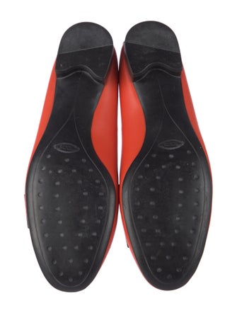 Tod's Leather Whipstitch Trim Flats