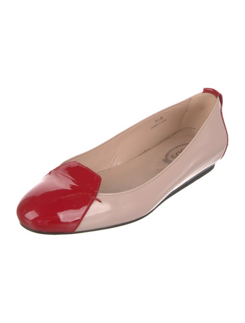 Tod's Patent Leather Colorblock Pattern Flats